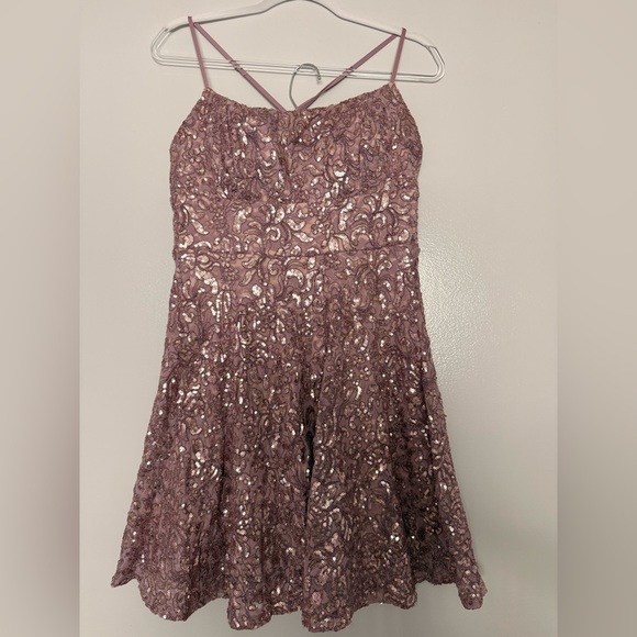 Emerald Sundae Blush Sequin Dress XL - Picture 1 of 3